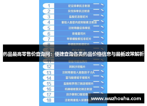 药品最高零售价查询网：便捷查询各类药品价格信息与最新政策解析